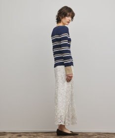 GRACE CONTINENTAL ラメボーダーニットトップ