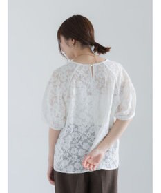 Te chichi メッシュレースボリュームスリーブブラウス