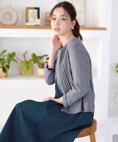 Tiaclasse L ピンタックノーカラージャケット