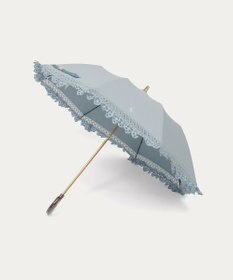 MOONBAT 【遮光/晴雨兼用日傘】POLO RALPH LAUREN(ポロ ラルフローレン) エンブフリル 折りたたみ傘 楽折 遮熱 UV