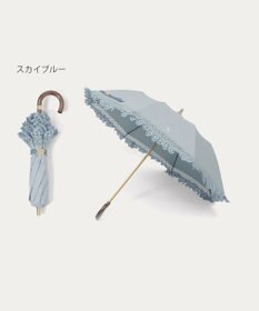 MOONBAT 【遮光/晴雨兼用日傘】POLO RALPH LAUREN(ポロ ラルフローレン) エンブフリル 折りたたみ傘 楽折 遮熱 UV