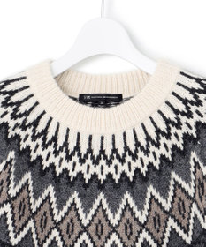 23区 【洗える】ジャガード クルーネック ニット