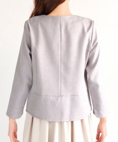 Tiaclasse L ピンタックノーカラージャケット