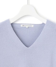 23区 L 【洗える】コンパクトコットンポリエステル Vネック ニット