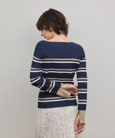 GRACE CONTINENTAL ラメボーダーニットトップ