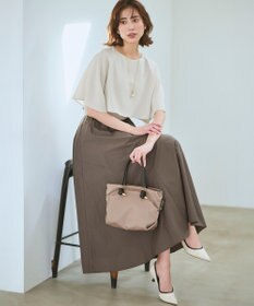 23区 L 【新色追加】ストレッチジョーゼット  ケープデザイン カットソー