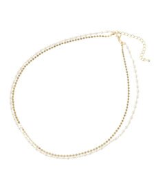 Green Parks ・ＨＡＬＦ　ＴＩＭＥ　パールチェーン２連ネックレス