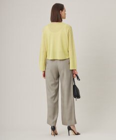 ICB 【洗える】 リネンレーヨンハイゲージ クロップドプルオーバー