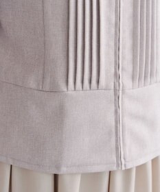 Tiaclasse L ピンタックノーカラージャケット