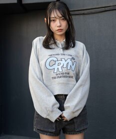 WEGO 襟付きグラフィックショートスウェット