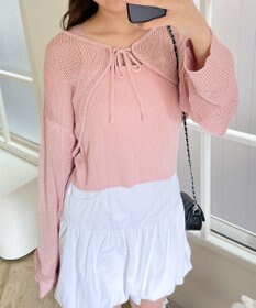 WEGO アンサンブルメッシュリボンカーディガン