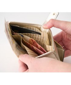 MIYABIYA La quoh with kirakaracho　南蛮七宝 エンボスレザー スリムウォレット