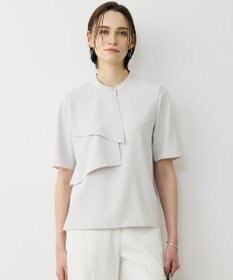 ICB L ストレッチジョーゼット ラッフルディテールブラウス