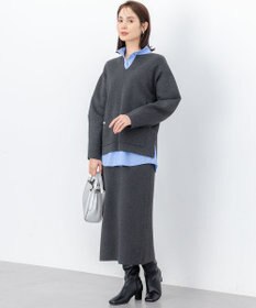 組曲 S 【加藤ローサさん着用 / 前後着用可】コットンタッチシャーティング刺繍入り ブラウス