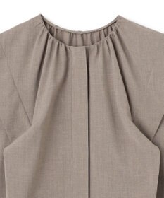 BEIGE， 【洗える/接触冷感/速乾/UVケア対応】BATEAU / フレンチスリーブAラインタックワンピース