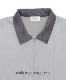 WEGO 【ユニセックス着用ITEM/MLサイズ展開】フェイクスウェードドルマンハーフZIPT（SS）