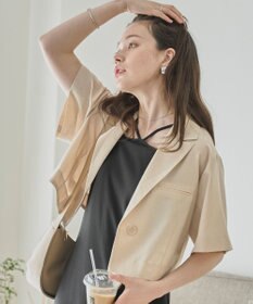 WEGO 【SETUP可】リネンライクショートシャツジャケット