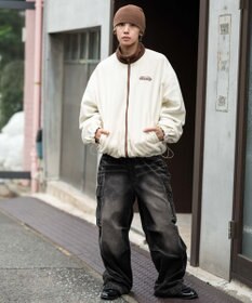 WEGO 【ユニセックス着用ITEM/リバーシブル/2WAY】リバーシブルフリースブルゾン