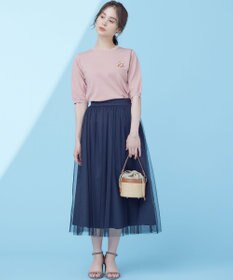 組曲 L 【WEB限定・2SET】シャイニーラメニット×チュールスカート