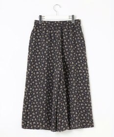 J.PRESS LADIES 【洗える】楊柳フラワープリント キュロット パンツ