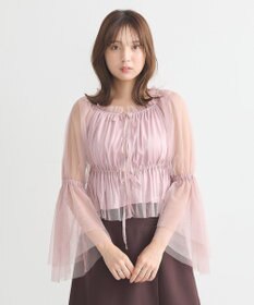 earth music&ecology チュールブラウス