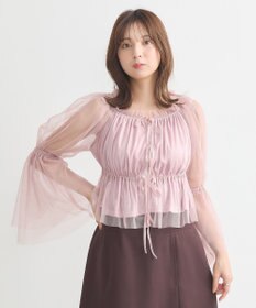 earth music&ecology チュールブラウス