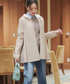 Tiaclasse 【洗える】異素材ドッキングフーディー