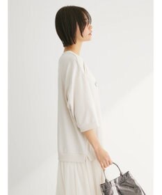 Green Parks ７分袖チュールドッキングロゴワンピース