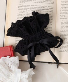 WEGO Lリボン付きレースシュシュ