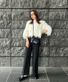 #Newans リボンヤーンニットカーディガン