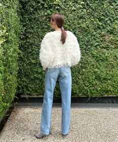 #Newans リボンヤーンニットカーディガン