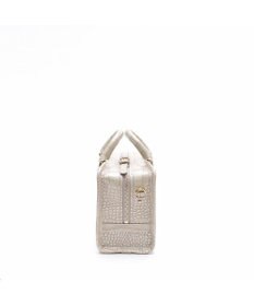 A.D.M.J. 【牛革】クロコ型押しヘリ巻きボストン23cm