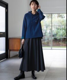 23区 L 【洗える】ダブルフェイスニット パーカー