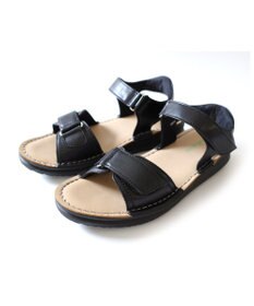 Pointer 本革 甲幅調整 超軽量マジックテープ付きサンダル