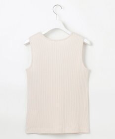 J.PRESS LADIES L リブ ノースリーブ カットソー グレージュ系