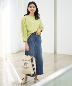 ANY L フロントスリットデニムスカート