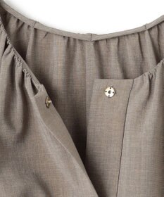 BEIGE， 【洗える/接触冷感/速乾/UVケア対応】BATEAU / フレンチスリーブAラインタックワンピース