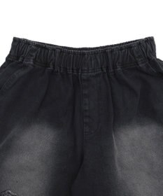 WEGO ツイルブラスト加工ワイドショートパンツ