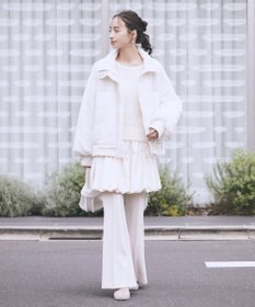 earth music&ecology ポンポンヤーンラメニットプルオーバー