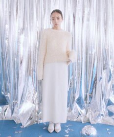 earth music&ecology ポンポンヤーンラメニットプルオーバー