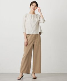 J.PRESS LADIES ストライプジャージー バックペプラム カットソー