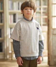J.PRESS KIDS 【140-170cm】バックブル ミニ裏毛 半袖トレーナー