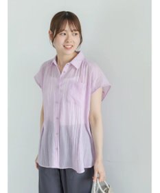 Te chichi 【7色展開】シャンブレーボイルフレンチスリーブシャツ