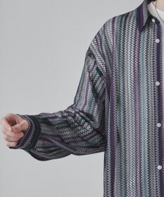 WEGO 【ユニセックス着用ITEM】ストライプメッシュBIGシャツ