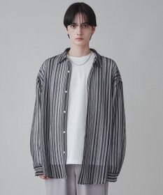 WEGO 【ユニセックス着用ITEM】ストライプメッシュBIGシャツ