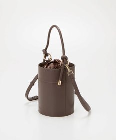 TOPKAPI 【TREASURE TOPKAPI】フェイクレザー バケツ 巾着 ショルダー バッグ