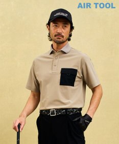 23区GOLF 【MEN】機能に優れた新素材「AIR TOOL」ポケットポロシャツ