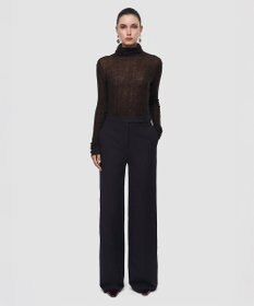 JOSEPH ギャバジンストレッチ ワイドレッグトラウザーズ YUKIO