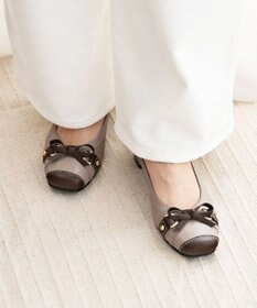 Pointer 日本製 本革リボン付きパンプス