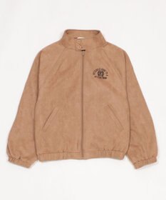 WEGO 【ユニセックス着用ITEM/MLサイズ展開】フェイクスウェードロゴスウィングトップ